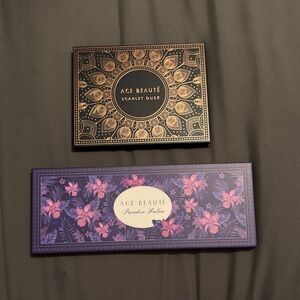 Ace Beaute Scarlet Dusk and Paradise Fallen Eyeshadow Palettes